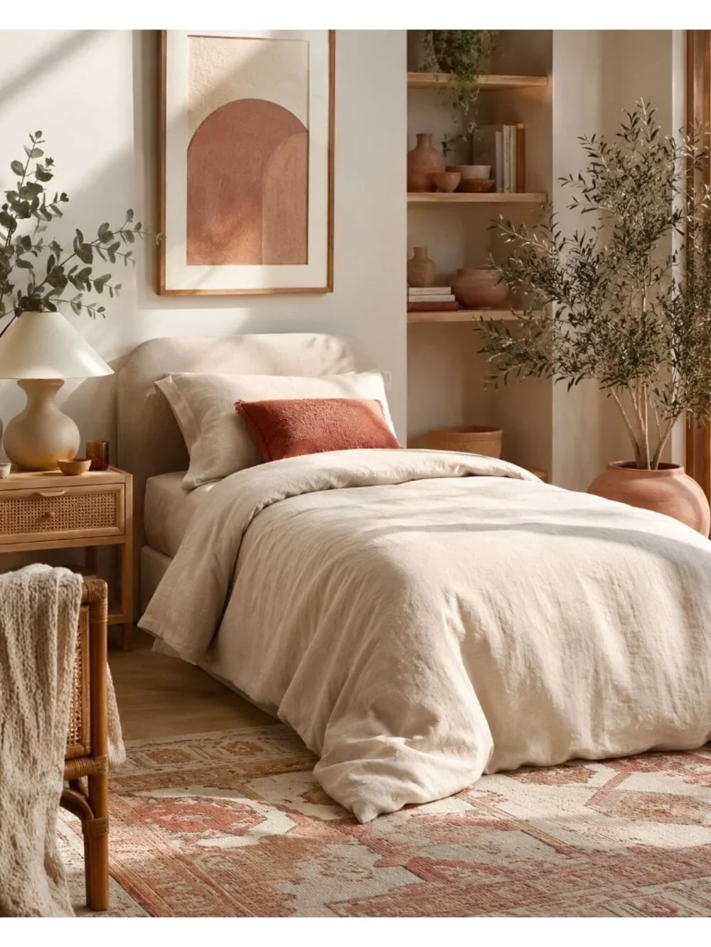 S12 | Quince European Linen Duvet Cover Set Twin Toffee NWOT
